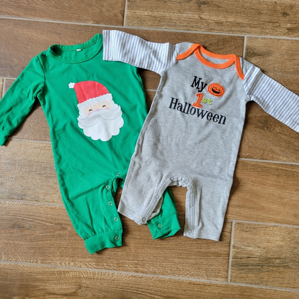 Halloween & Christmas Baby Clothes Bundle